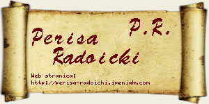 Periša Radoički vizit kartica